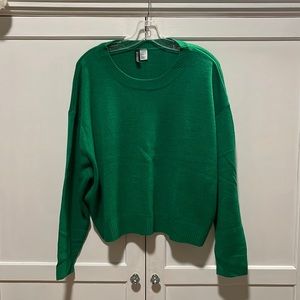 Cropped Crew Neck Sweater